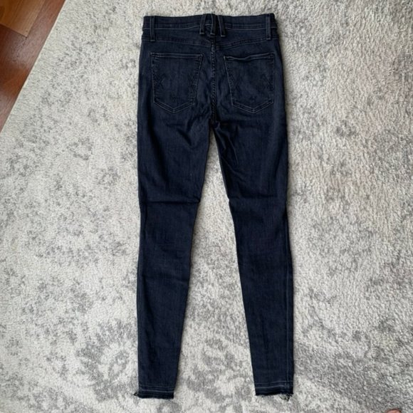 McGuire Black/Dark Grey Skinny Jeans with Frayed Hem - Picture 1 of 7
